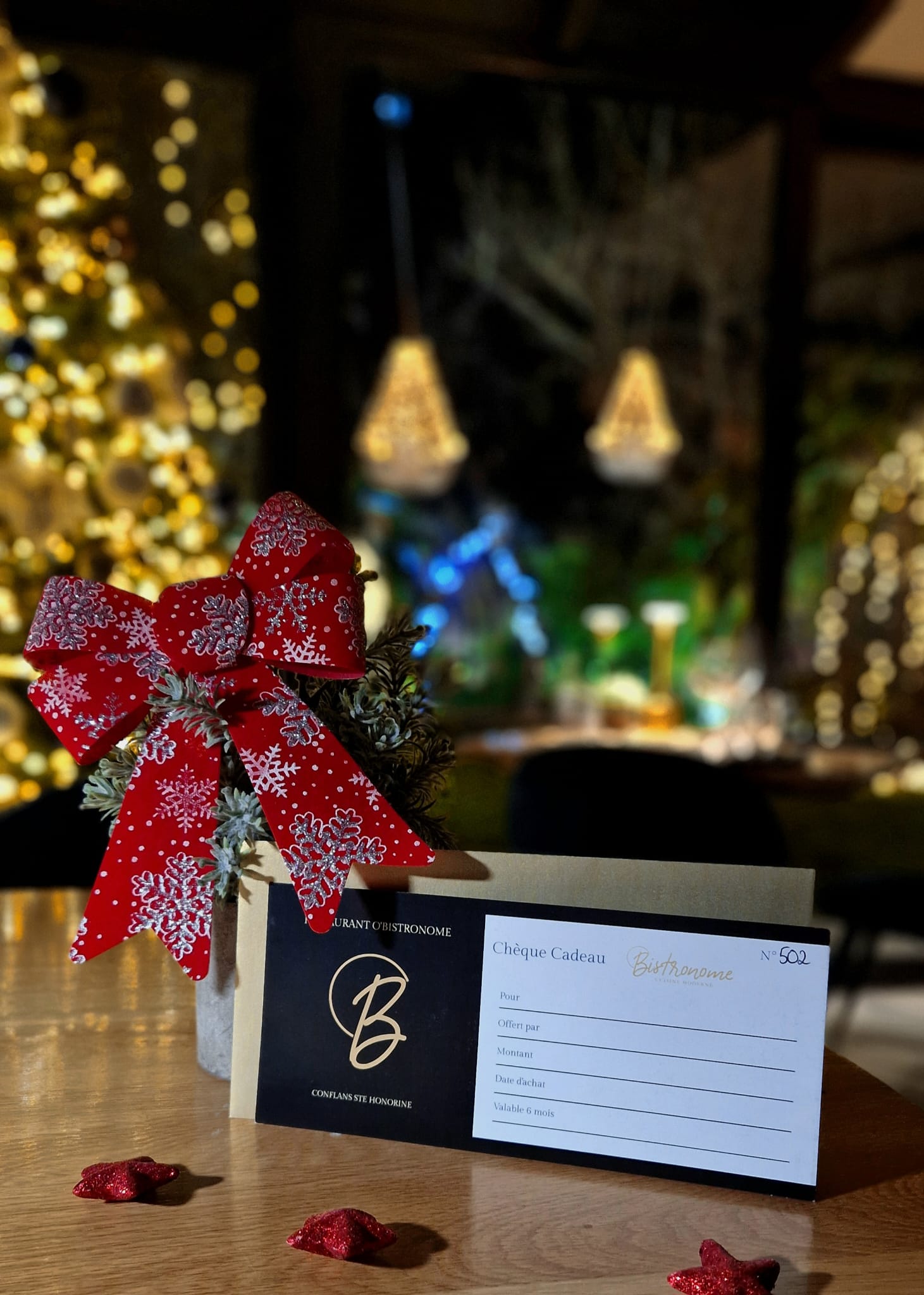 Chèque cadeau du restaurant